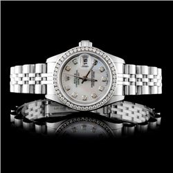 Rolex SS DateJust 1.00ct Diamond Ladies Watch