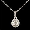 Image 1 : 14K Gold 0.78ctw Diamond Pendant