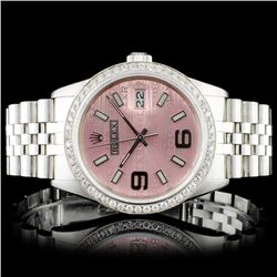 Rolex SS 36MM DateJust 1.50ct Diamond Wristwatch