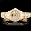 Image 1 : Rolex 18K Gold Presidential Ladies Diamond Watch