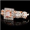 Image 2 : 18K Rose Gold 0.95ctw Fancy Color Diamond Ring