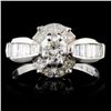 Image 1 : 18K White Gold 1.60ctw Diamond Ring