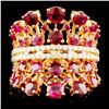 Image 1 : 18K Gold 4.67ctw Ruby & 0.45ctw Diamond Ring