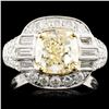 Image 1 : 18K Gold 3.62ctw Fancy Colored Diamond Ring