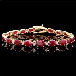 `14k Gold 15ct Ruby 0.60ct Diamond Bracelet