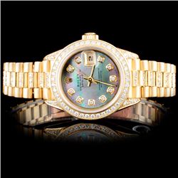 Rolex 18K YG Presidential Ladies Diamond Watch