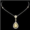 Image 2 : 18K Gold 1.40ctw Fancy Diamond Necklace