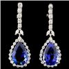 Image 1 : 18K Gold 14.24ctw Tanzanite & 1.94ctw Diamond Earr