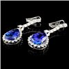 Image 2 : 18K Gold 14.24ctw Tanzanite & 1.94ctw Diamond Earr