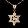 Image 1 : 18K Gold 1.08ctw Diamond Pendant