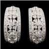Image 2 : 18K Gold 0.77ctw Diamond Earrings