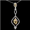 Image 2 : 18K Gold 1.26ctw Fancy Color Diamond Pendant