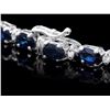 Image 2 : `14k Gold 26.50ct Sapphire 1ct Diamond Necklace