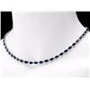 Image 4 : `14k Gold 26.50ct Sapphire 1ct Diamond Necklace