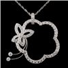 18K White Gold 1.30ctw Diamond Pendant