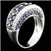 18K Gold 4.46ct Sapphire & 0.58ctw Diamond Ring