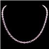 `14k Gold 25ct Sapphire 1.20ct Diamond Necklace