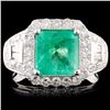 18K Gold 2.13ct Emerald & 1.11ctw Diamond Ring