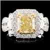 *GIA 18K Gold 3.39ctw Fancy Diamond Ring