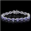 `14k Gold 19.5ct Tanzanite 0.80ct Diamond Bracelet