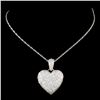 Image 2 : 14K White Gold 3.48ctw Diamond Pendant