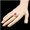 Image 3 : 14K Gold 5.06ct Ruby & 1.24ctw Diamond Ring