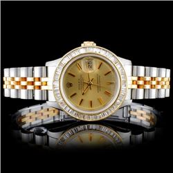 Rolex YG/SS DateJust 2.00ct Diamond Ladies Wristwa