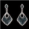 Image 1 : 14K White Gold 1.33ctw Fancy Color Diamond Earring