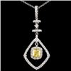 Image 1 : 18K Gold 1.03ctw Fancy Diamond Pendant