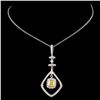 Image 2 : 18K Gold 1.03ctw Fancy Diamond Pendant