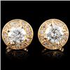 Image 1 : 14K Gold 1.28ctw Diamond Earrings