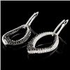 Image 2 : 14K White Gold 1.71ctw Fancy Color Diamond Earring