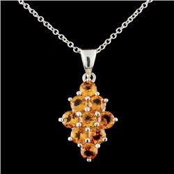 14K Gold 1.28ctw Topaz Pendant