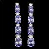 Image 1 : `14k Gold 7ct Tanzanite 0.45ct Diamond Earrings