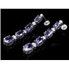 Image 2 : `14k Gold 7ct Tanzanite 0.45ct Diamond Earrings