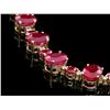 Image 2 : `14k Gold 66.5ct Ruby 2ct Diamond Necklace