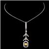 Image 2 : 18K Gold 0.71ctw Fancy Diamond Pendant