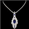 Image 1 : 18K Gold 5.72ctw Tanzanite & 6.70ctw Diamond Neckl