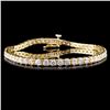 Image 1 : 14K Gold 4.52ctw Diamond Bracelet