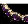 Image 2 : `14k Gold 29ct Amethyst 1.30ct Diamond Bracelet