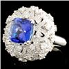 Image 2 : 18K Gold 4.00ct Tanzanite & 1.73ctw Diamond Ring