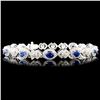 Image 1 : 18K Gold 4.02ct Sapphire & 2.02ctw Diamond Bracele