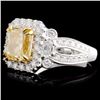 Image 2 : 18K Gold 3.39ctw Fancy Color Diamond Ring