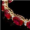 Image 2 : `14k Gold 36.23ct Ruby 1.50ct Diamond Bracelet