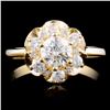 Image 1 : 14K Gold 0.84ctw Diamond Ring