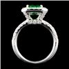 Image 3 : 18K Gold 4.09ct Tsavorite & 1.11ctw Diamond Ring