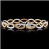 Image 2 : 14K Gold 3.88ctw Fancy Diamond Bracelet