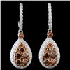 Image 1 : 14K Gold 2.48ctw Fancy Diamond Earrings