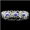 Image 2 : 14K Gold 13.09ct Tanzanite & 1.77ct Diamond Bracel