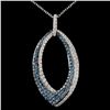 Image 2 : 14K White Gold 1.13ctw Fancy Color Diamond Pendant